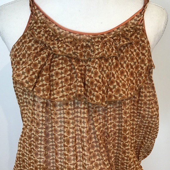 MARC JACOBS SILK BOHO HIPPIE FESTIVAL FLORAL SEMI SHEER MINI DRESS SZ 8 NWT - Picture 5 of 9